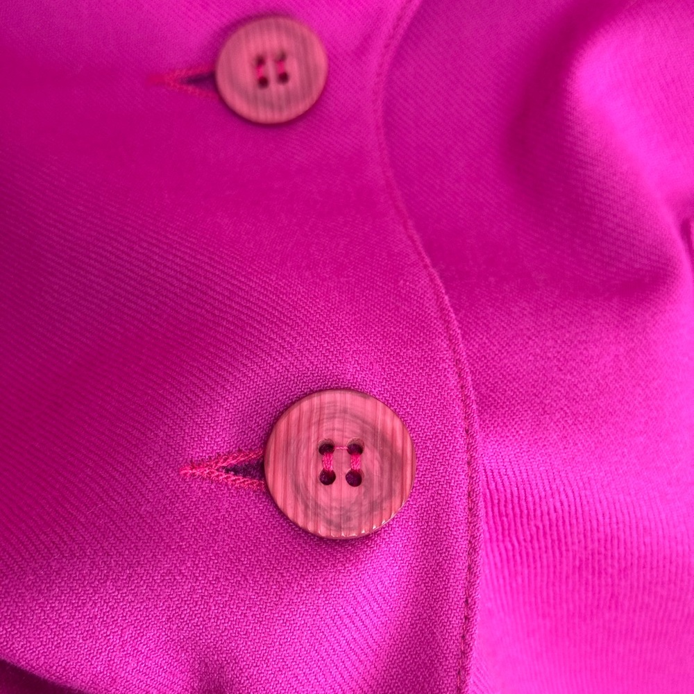 Vintage Wool Blazer Jacket Size 6 Pink Magenta Office 80s - Picture 5 of 10